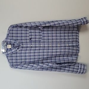 Abercrombie & Fitch blue plaid lightweight shirt men's